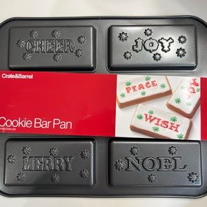 Crate & Barrel Holiday Cookie Bar Baking Pan NWT